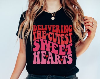 Labor and Delivery Valentine's Day Shirt, Retro L&D Valentine Shirt, Labor and Delivery Tech Shirt, OB Nurse Shirt, Funny Nurse Shirt
