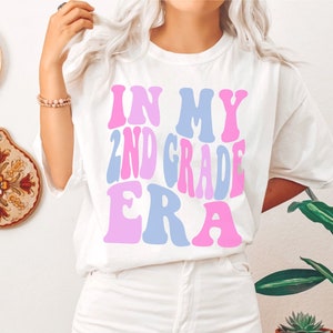Retro Teacher Shirt, Second Grade Teacher, In My Second Grade Era, Elementary Teacher, Teacher Gift, Back to School Shirt, Comfort Colors