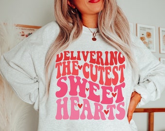 Labor and Delivery Valentine's Day Shirt, Retro L&D Valentine Shirt, Labor and Delivery Tech Shirt, OB Nurse Sweatshirt, Funny Nurse Gift