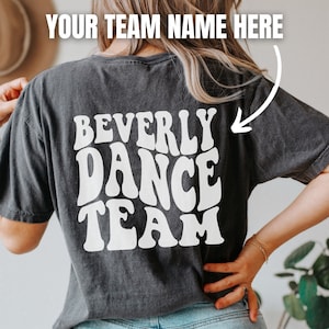 Custom Dance Team Shirts, Retro Dance Team Shirts, Matching Dance Team Tees, Personalized High School Dance Team Shirts, Custom Cheer