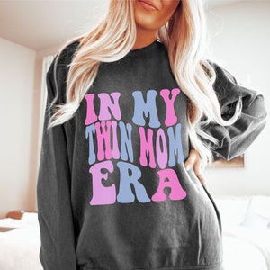 Twin Mom Sweatshirt, In My Twin Mom Era, Retro Mom Sweatshirt, Gift for Mom of Twins, Comfort Colors Sweatshirt