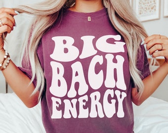 Bachelorette Party Shirts, Big Bach Energy, Funny Bachelorette Shirts, Retro Preppy Bachelorette, Retro Bridal Shirts, Comfort Colors
