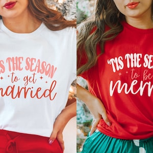 Christmas Bachelorette Party Shirts, Winter Bachelorette Tees, Christmas Bride Shirt, Xmas Bach Party, Gifts for Bridesmaids Christmas