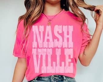 Comfort Colors Nashville Shirt, Cute Nashville Tee, Concert Shirt, Music City Shirt, Western Tennessee TShirt, Vintage Distressed