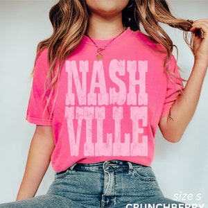 Comfort Colors Nashville Shirt, Cute Nashville Tee, Concert Shirt, Music City Shirt, Western Tennessee TShirt, Vintage Distressed