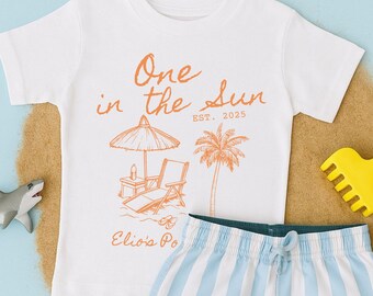 One Year Old Birthday Shirts, One in the Sun, First Birthday Shirts, Pool Party Birthday, Matching 1st Birthday Shirts