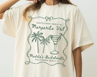 Custom Beach Bachelorette Shirts, Margarita Veil Bachelorette, Funny Beach Bachelorette Party, Margarita Bachelorette, Custom Beach Bridal