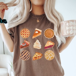 Comfort Colors Thanksgiving Shirt Pumpkin Pie Shirt Funny Thanksgiving Tee Womens Fall Shirt Family Thanksgiving Matching Shirts Group Tees
