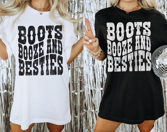 Nashville Girls Trip Shirts, Boots Booze and Besties, Cowgirl Girls Trip Tees, Best Friend Shirts, Western Girls Trip Outfits