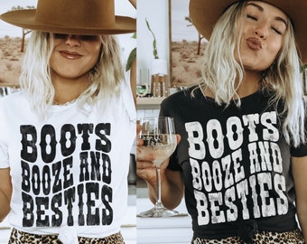 Nashville Girls Trip Shirts, Boots Booze and Besties, Cowgirl Girls Trip Tees, Best Friend Shirts, Western Girls Trip Outfits