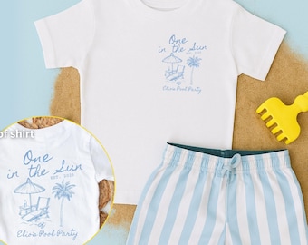 One Year Old Birthday Shirts, One in the Sun, First Birthday Shirts, Pool Party Birthday, Matching 1st Birthday Shirts
