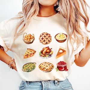 Comfort Colors Thanksgiving Shirt Thanksgiving Food Shirt Funny Thanksgiving Tee Womens Fall Shirt Family Thanksgiving Matching Shirts