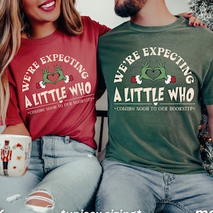 Couples Pregnancy Announcement, Funny Christmas Pregnancy Announcement Shirt, Couples Matching Shirts, Baby Announcement, Baby Reveal