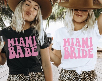 Miami Bachelorette Shirts, Beach Bachelorette, Miami Bride Shirt, Miami Babe, Florida Bachelorette Shirt, Tropical Bachelorette