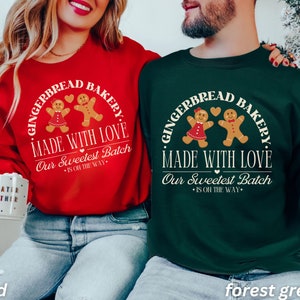 Couples Pregnancy Announcement, Funny Christmas Pregnancy Announcement Shirt, Couples Matching Sweatshirts, Baby Announcement, Baby Reveal