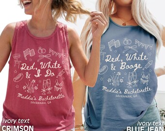 Custom Bachelorette Party Shirts, Red White and I Do, Fourth of July Bach, 4th of July Bridal Party Tees, Patriotic Bride, Comfort Colors