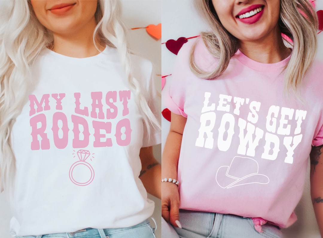 Pink Rodeo Tee Nashville Bachelorette Shirts, Pink Rodeo Bachelorette, Lets Get Rowdy ...