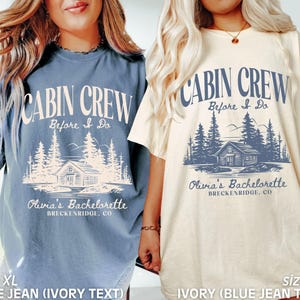 Custom Bachelorette Party Shirts Cabin Crew Camping Bachelorette Mountain Bride Hiking Outdoorsy Bridal Party Tees Comfort Colors bild 4