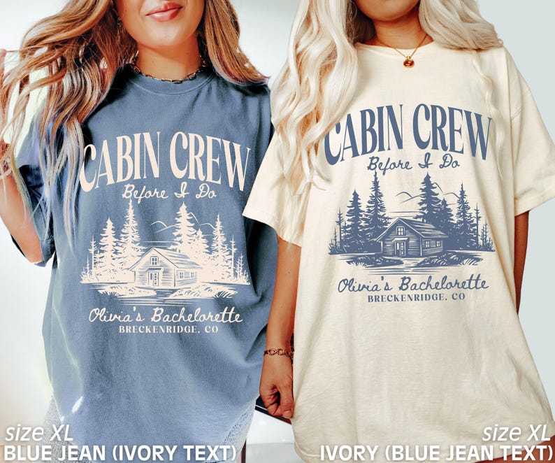 Custom Bachelorette Party Shirts Cabin Crew Camping Bachelorette Mountain Bride Hiking Outdoorsy Bridal Party Tees Comfort Colors bild 4