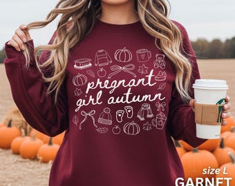 Fall Pregnancy Sweatshirt Fall Pregnancy Announcement Pregnant Girl Autumn Fall Maternity Sweatshirt Thanksgiving Baby Announcement
