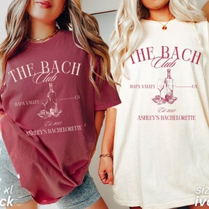 Wine Bachelorette Party, The Bach Club Bachelorette Shirts, Custom Bachelorette Shirts, Personalized Luxury Bachelorette, Social Club Bach