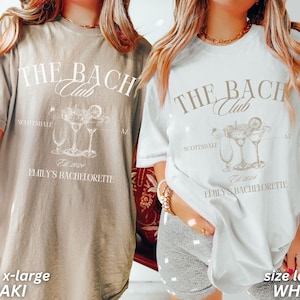 Bachelorette Party Shirts, The Bach Club Bachelorette Shirts, Custom Bachelorette Shirts, Personalized Luxury Bachelorette, Social Club Bach