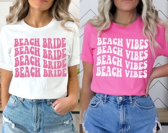 Beach Bachelorette Shirts, Bachelorette Party Shirts, Beach Bride Shirt, Retro Bachelorette, Destination Wedding Bride