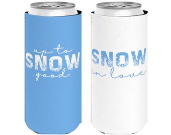 Snow in Love Bachelorette, Winter Bachelorette, Bachelorette koozies, Bachelorette Drink Holders, Winter Bachelorette Can Cooler