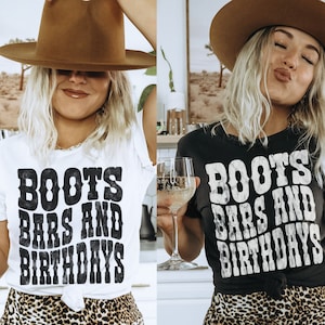 Nashville Birthday Shirts, Boots Bars and Birthdays, Group Birthday Shirts, Nashville Girls Vacation, Western Birthday Outfits