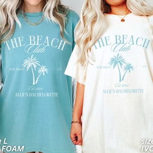 Bachelorette Party Shirts, The Beach Club Bachelorette Shirts, Custom Beach Bachelorette Shirts, Personalized Luxury Bachelorette, Beach Tee