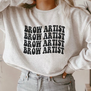 Brow Artist Sweatshirt, Microblader Sweatshirt, Microblading Tech Tee, Gift for Brow Artist, Gift for Microblader, Permanent Makeup Artist