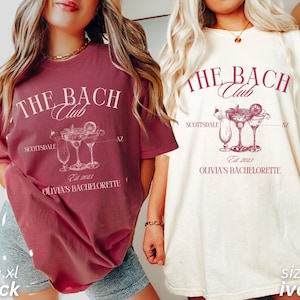 Bachelorette Party Shirts, The Bach Club Bachelorette Shirts, Custom Bachelorette Shirts, Personalized Luxury Bachelorette, Social Club Bach
