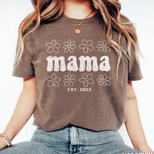 Comfort Colors Mom Shirt, Custom Mama Tee, Gift for New Mom, Mothers Day Gift, Personalized Mom TShirt, Gift for Wife, Cute Mama Tee