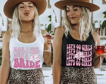 Cowgirl Bachelorette Shirts, Nashville Bachelorette Shirts, Bachelorette Party Tanks Funny, Retro Bachelorette, Country Bach Party