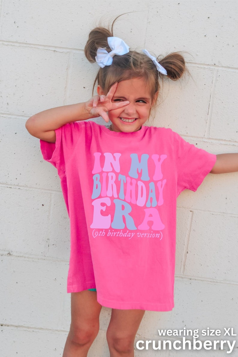 In My 9th Birthday Era, Kids Birthday Shirt, Retro 9th Birthday Girl Shirt, Cute Kids Birthday Outfit, Shirt for Ninth Bday, Youth Shirt Crunchberry