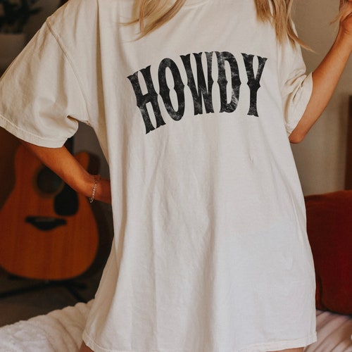howdy t shirt dress Comfort Colors Howdy Western Graphic T-Shirt Dress Highnoon Disco