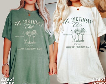 Custom Birthday Shirts, The Birthday Club Shirts, Custom Group Shirts, Personalized Luxury Birthday, Birthday Trip Shirts