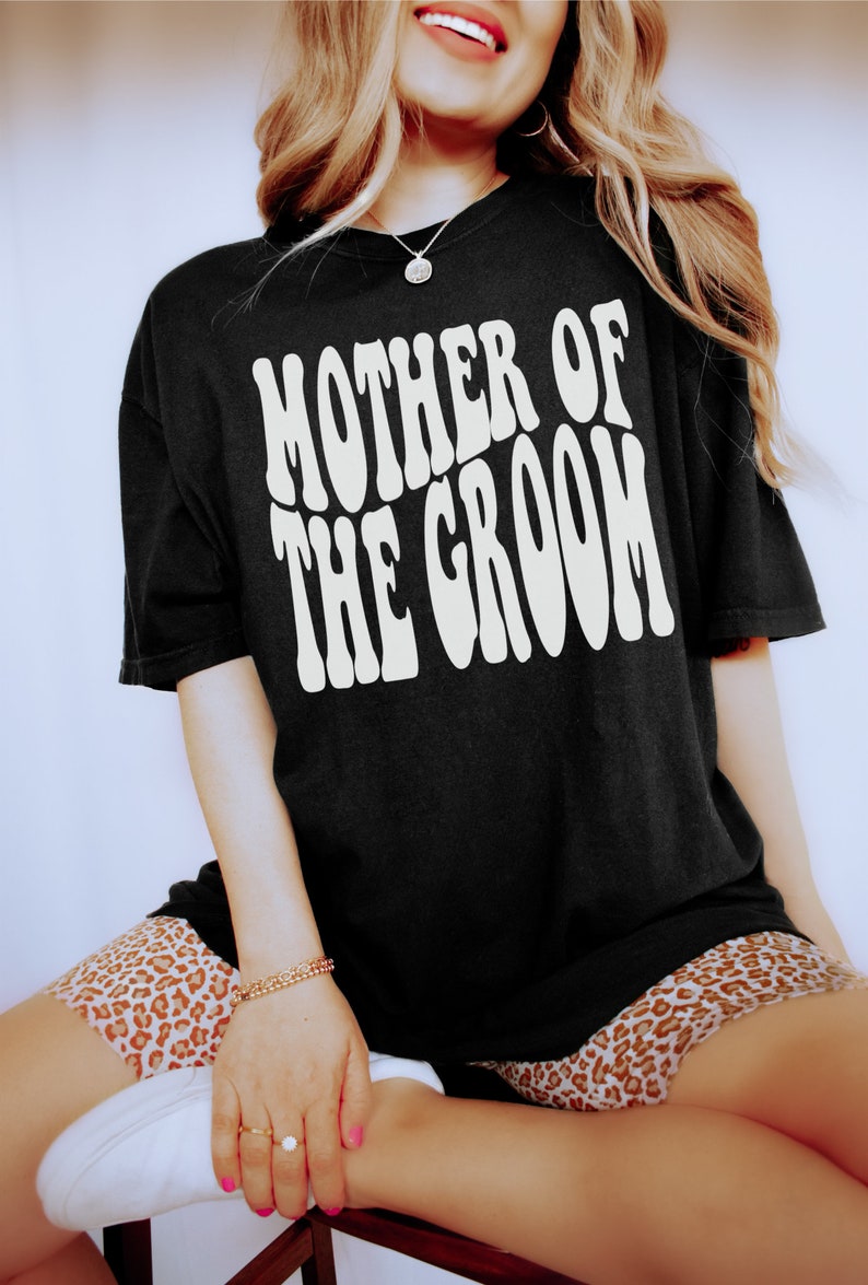 Comfort Colors Mother of the Groom Shirt, Retro Mother of The Groom Tee, Gift for Mother of the Groom Black