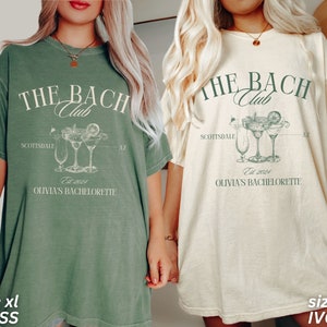 Bachelorette Party Shirts, The Bach Club Bachelorette Shirts, Custom Bachelorette Shirts, Personalized Luxury Bachelorette, Social Club Bach image 1