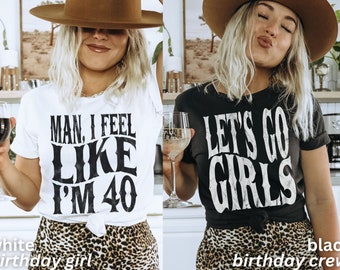 Camisas de cumpleaños de Nashville, camisa de cumpleaños número 40, camisas de cumpleaños divertidas, hombre que siento que tengo 40 años, camisas de cumpleaños a juego, camisetas de grupo