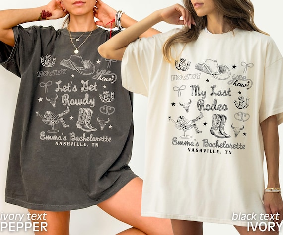 Custom Last Rodeo Bachelorette Party Shirts Nashville Bachelorette Western Cowgirl Bachelorette Same Cowboy Forever Bach Comfort Colors
