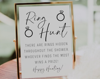 Ring Hunt Bridal Shower Game | Modern Bridal Shower Game | Digital Download