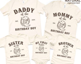 My First Rodeo Birthday Shirts, Family Matching Birthday Tees, Rodeo Western Birthday Shirts, Cowboy 1st Birthday Outfit, Family Birthday