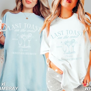 Beach Bachelorette Party Shirts, Last Toast on the Coast, Custom Bachelorette Shirts, Personalized Luxury Bachelorette, Social Club Bach