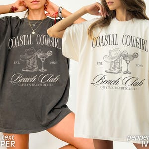 Custom Bachelorette Party Shirts, Coastal Cowgirl Bachelorette, Beach Bachelorette Party Tees, Western Bridesmaid Shirts, Comfort Colors