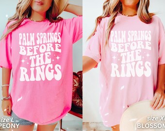 Retro Bachelorette Shirts, Bachelorette Party Shirts, Palm Springs Bachelorette, Palm Springs Before the Rings, Comfort Colors