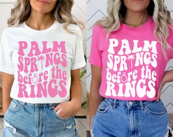 Palm Springs Bachelorette, Palm Springs Before the Ring, Retro Desert Bachelorette, Pink Bachelorette Shirts, Palm Springs Bridal Tees