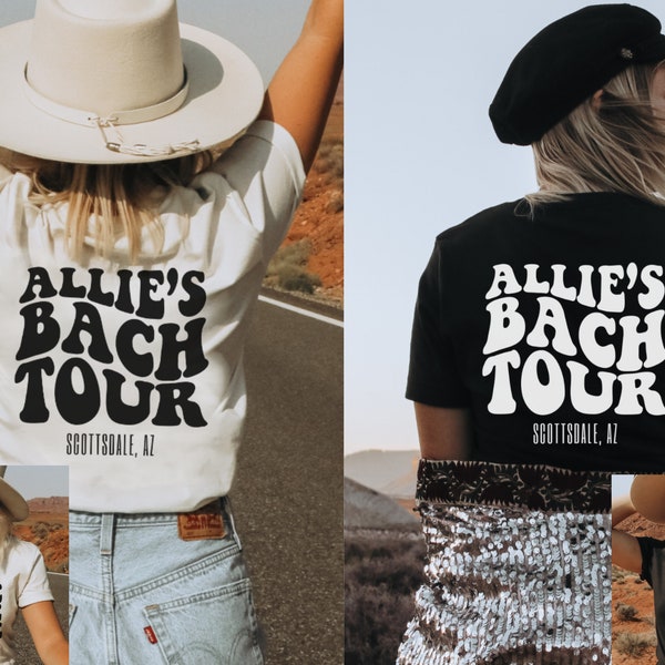 Chemises personnalisées de la tournée Bach, chemises EVJF personnalisées, t-shirts rétro rock n roll de la tournée Bach