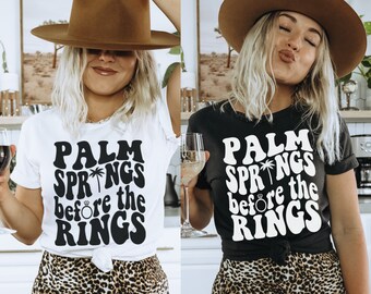 Palm Springs Bachelorette, Palm Springs Before the Ring, Retro Desert Bachelorette, Retro Bachelorette Shirts, Palm Springs Bridal Tees