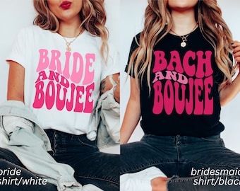 Bachelorette Party Shirts Grappig, Bachelorette Shirts, Bruid en Boujee, Bach en Boozy, Geschenken voor bruidsmeisjes, Groovy Retro Bachelorette